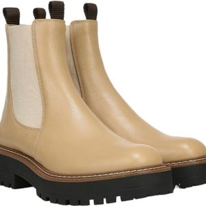 BRAND NEW! SAM EDELMAN Laguna Waterproof Lug Sole Chelsea Boots SESAME Size 10